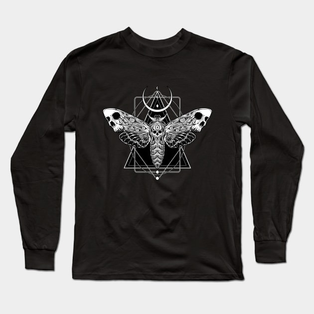 Surreal Death Moth Long Sleeve T-Shirt by Von Kowen